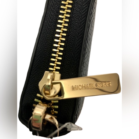 NWT - MICHAEL KORS Jet Set Black Leather Smartphone Wristlet - Picture 5 of 9